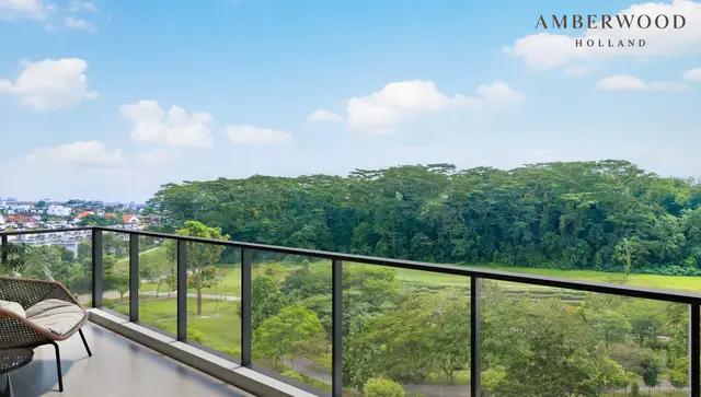 Amberwood at Holland balcony view towards Holland Plain