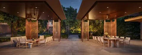 The dining pavilion at Springleaf Residence